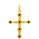 Cruce Pandantiv din Argint 925 Placat cu Aur ( 2.29 grame ) cu Opal Etiopian Lega Dembi 0.55 Carate