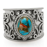 Inel din Argint 925 ( 7.58 grame ) cu Turcoaz Oyster 2 Carate