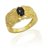 Inel din Argint 925 Placat cu Aur ( 4.45 grame ) cu Opal Etiopian Lega Dembi și Topaz Alb 0.64 Carate