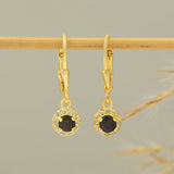 Cercei din Argint 925 Placat cu Aur ( 1.47 grame ) cu Opal Etiopian Lega Dembi și Topaz Alb 0.42 Carate