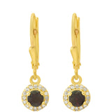 Cercei din Argint 925 Placat cu Aur ( 1.47 grame ) cu Opal Etiopian Lega Dembi și Topaz Alb 0.42 Carate