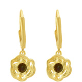 Cercei din Argint 925 Placat cu Aur ( 2.51 grame ) cu Opal Etiopian Lega Dembi și Topaz Alb 1.02 Carate
