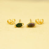 Cercei din Argint 925 Placat cu Aur ( 0.53 grame ) cu Opal Etiopian Lega Dembi 0.22 Carate