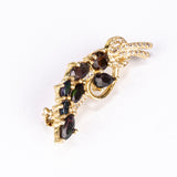 Broşă din Argint 925 Placat cu Aur ( 2.75 grame ) cu Opal Etiopian Lega Dembi și Topaz Alb 0.75 Carate