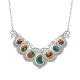Colier din Argint 925 ( 13.31 grame ) cu Turcoaz Oyster 10.94 Carate