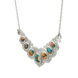 Colier din Argint 925 ( 13.31 grame ) cu Turcoaz Oyster 10.94 Carate