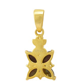 Pandantiv din Argint 925 Placat cu Aur ( 1.53 grame ) cu Opal Etiopian Lega Dembi și Topaz Alb 1.09 Carate