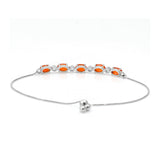Brățară din Argint 925 ( 2.99 grame ) cu Agat Roșu și Topaz Alb 2.2 Carate