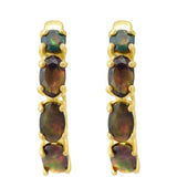 Cercei din Argint 925 Placat cu Aur ( 3.38 grame ) cu Opal Etiopian Lega Dembi 1.22 Carate