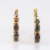Cercei din Argint 925 Placat cu Aur ( 3.38 grame ) cu Opal Etiopian Lega Dembi 1.22 Carate