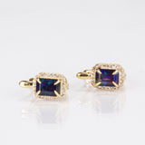 Cercei din Argint 925 Placat cu Aur ( 2.97 grame ) cu Opal Etiopian Lega Dembi 1.44 Carate