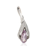 Broşă din Argint 925 ( 3.25 grame ) cu Ametist Brazilian și Topaz Alb 2.43 Carate
