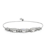 Brățară din Argint 925 ( 6.76 grame ) cu Piatra Lunii Curcubeu și Topaz Alb 7.2 Carate