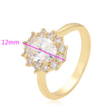 Inel din Aliaj Placat cu Aur cu Cristal Alb Emporia®