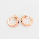 Set din Aliaj Placat cu Aur cu Cristal Violet Emporia® ( Cercei+Inel )