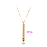 Colier din Aliaj Placat cu Aur cu Cristal Roșu Emporia® și Cristal Verde Emporia® ( Colier+Pandantiv )