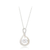 Colier din Aliaj Placat cu Aur cu Cristal Alb Emporia® ( Colier+Pandantiv )