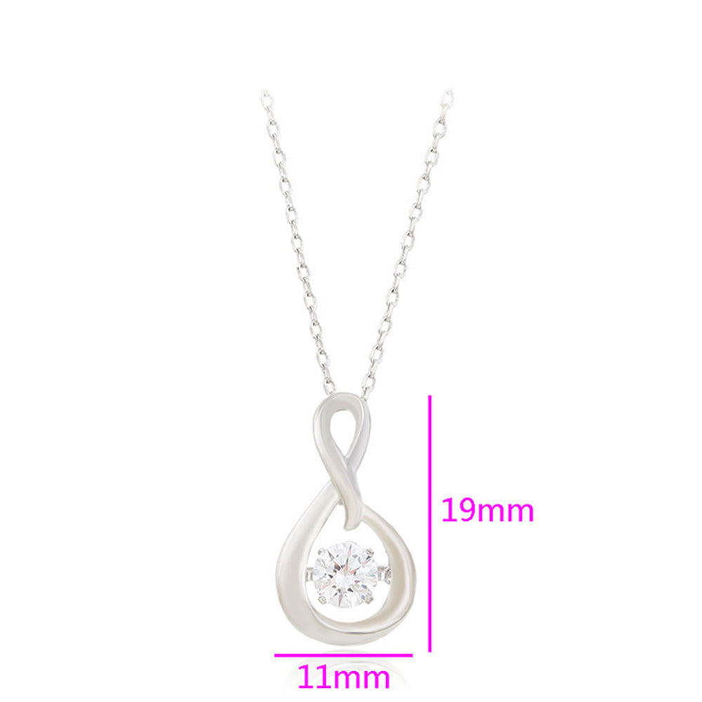 Colier din Aliaj Placat cu Aur cu Cristal Alb Emporia® ( Colier+Pandantiv )