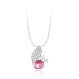 Colier din Aliaj Placat cu Aur cu Cristal Roz Emporia®