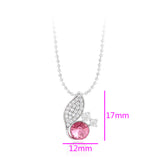 Colier din Aliaj Placat cu Aur cu Cristal Roz Emporia®