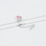 Colier din Aliaj Placat cu Aur cu Cristal Roz Emporia®