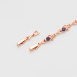 Brățară din Aliaj Placat cu Aur cu Cristal Violet Emporia®