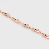 Brățară din Aliaj Placat cu Aur cu Cristal Violet Emporia®