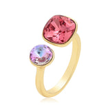 Inel din Aliaj Placat cu Aur cu Cristal Roz Emporia®
