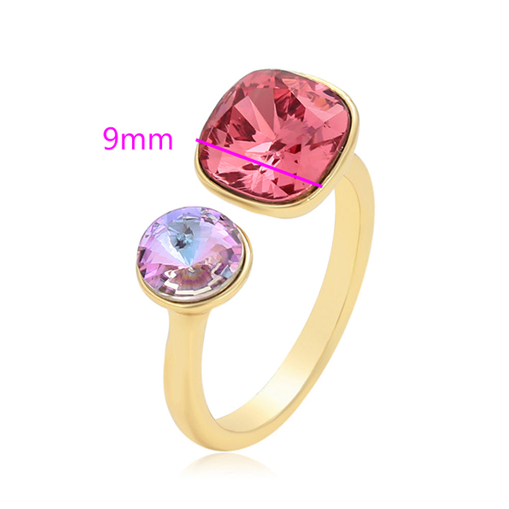 Inel din Aliaj Placat cu Aur cu Cristal Roz Emporia®