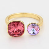 Inel din Aliaj Placat cu Aur cu Cristal Roz Emporia®