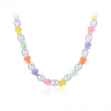 Colier din Aliaj Placat cu Aur cu Perlă de cristal