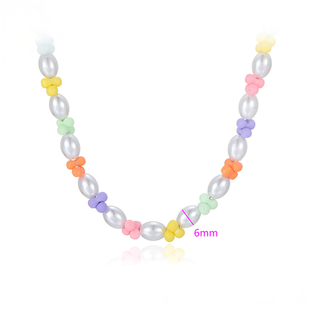 Colier din Aliaj Placat cu Aur cu Perlă de cristal