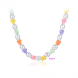 Colier din Aliaj Placat cu Aur cu Perlă de cristal