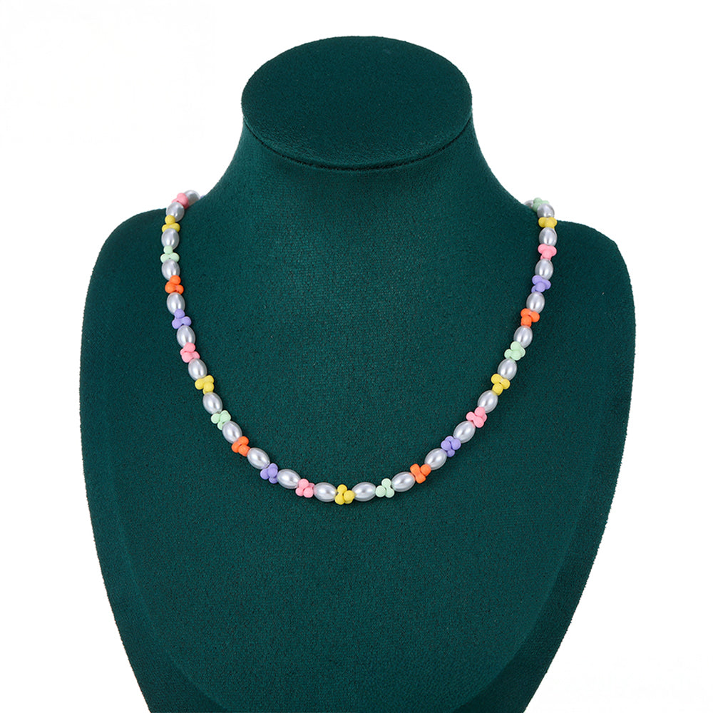 Colier din Aliaj Placat cu Aur cu Perlă de cristal