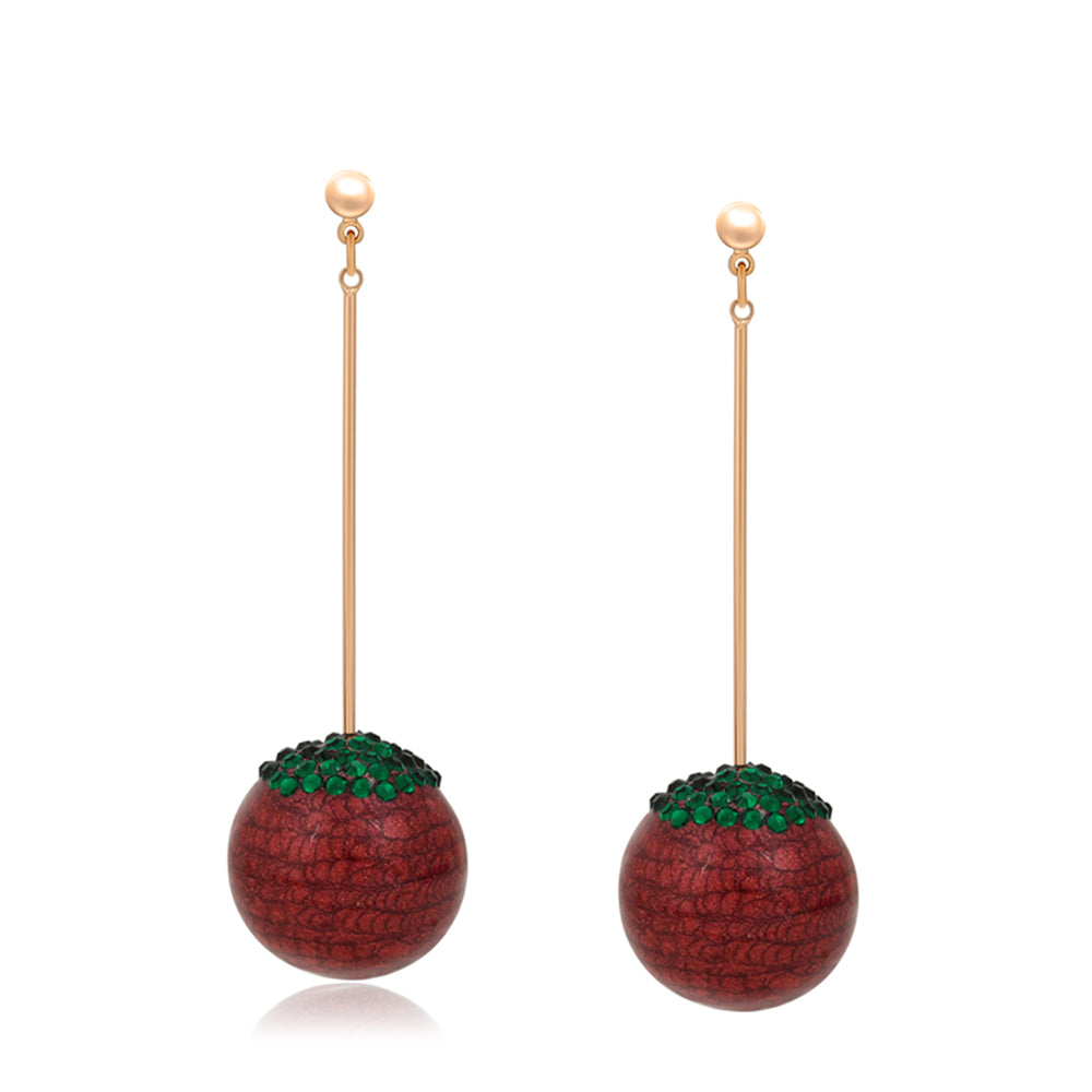 Cercei din Aliaj Placat cu Aur cu Cristal Verde Emporia®