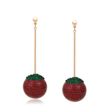 Cercei din Aliaj Placat cu Aur cu Cristal Verde Emporia®