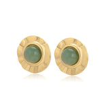 Cercei din Aliaj Placat cu Aur cu Cristal Verde Emporia®