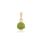 Pandantiv din Aliaj Placat cu Aur cu Cristal Verde Emporia®