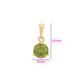 Pandantiv din Aliaj Placat cu Aur cu Cristal Verde Emporia®