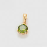 Pandantiv din Aliaj Placat cu Aur cu Cristal Verde Emporia®