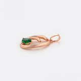 Pandantiv din Aliaj Placat cu Aur cu Cristal Verde Emporia®