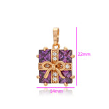 Pandantiv din Aliaj Placat cu Aur cu Cristal Violet Emporia®