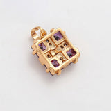 Pandantiv din Aliaj Placat cu Aur cu Cristal Violet Emporia®