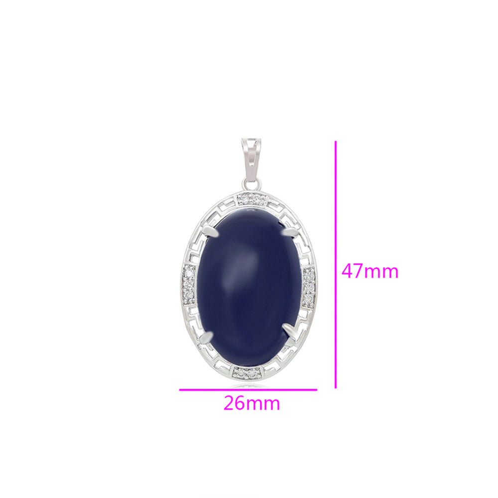 Pandantiv din Aliaj Placat cu Aur cu Cristal Albastru Emporia® și Cristal Alb Emporia®