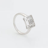 Set din Aliaj Placat cu Aur cu Cristal Alb Emporia® ( Cercei+Inel )