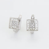 Set din Aliaj Placat cu Aur cu Cristal Alb Emporia® ( Cercei+Inel )