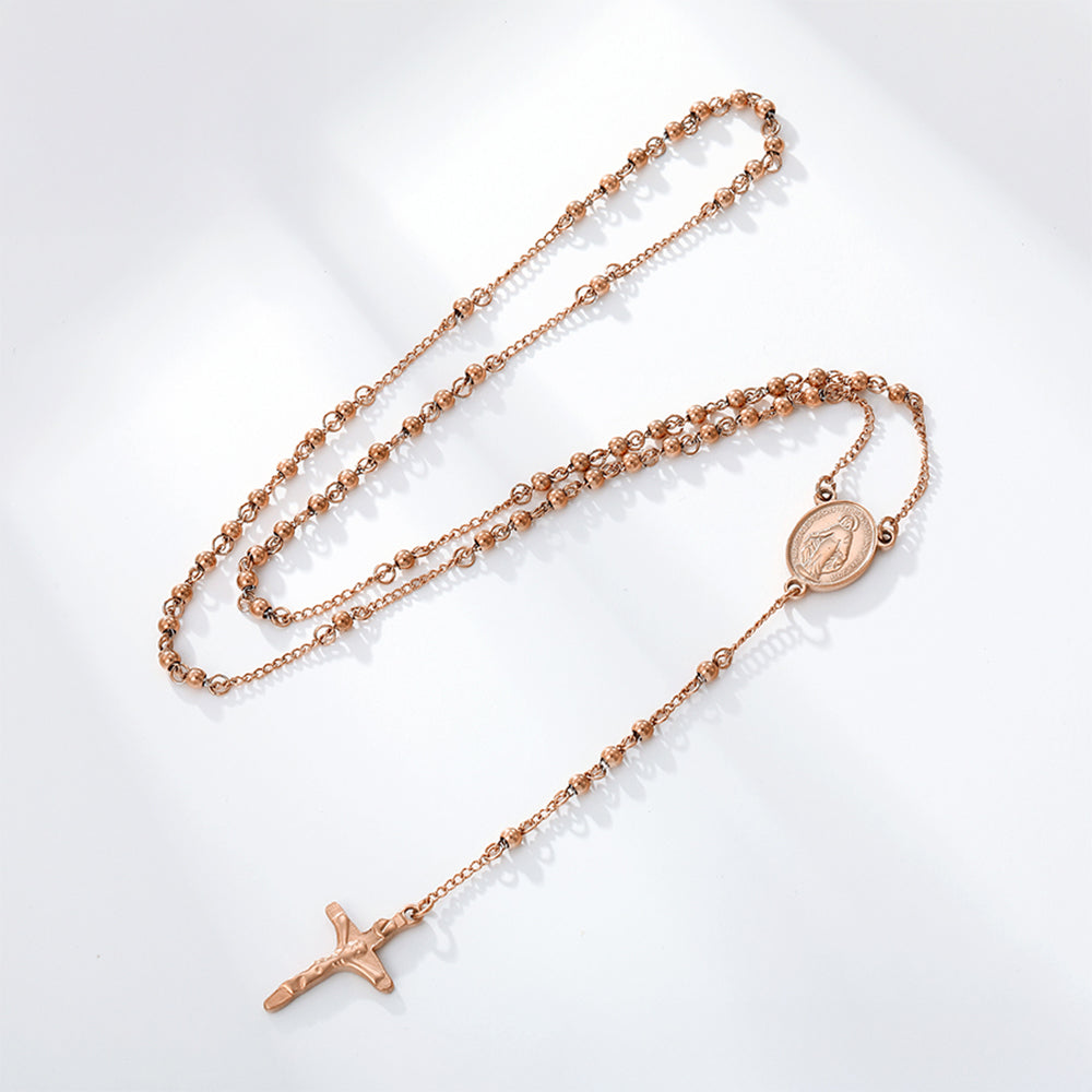 Cruce Colier din Aliaj Placat cu Aur ( Colier )