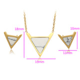 Set din Aliaj Placat cu Aur cu Cristal Alb Emporia® ( Colier+Cercei )