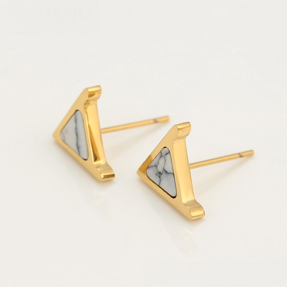 Set din Aliaj Placat cu Aur cu Cristal Alb Emporia® ( Colier+Cercei )