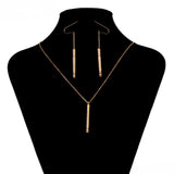 Set din Aliaj Placat cu Aur cu Cristal Roșu Emporia® ( Colier+Cercei+Pandantiv )